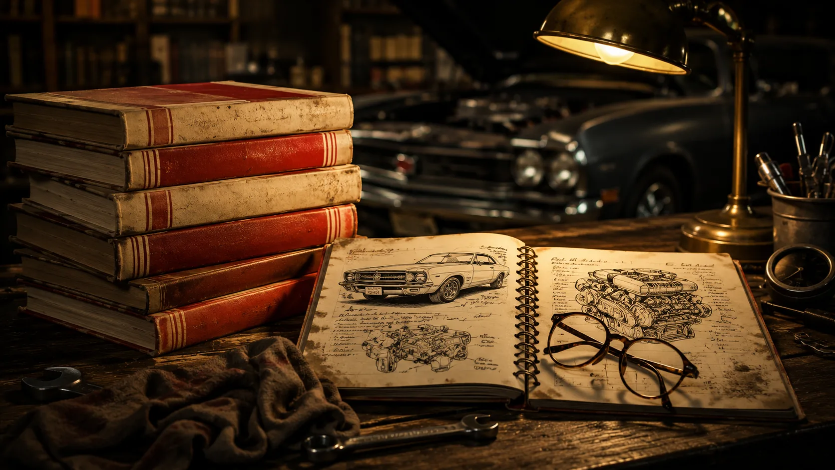 Manuais técnicos e livros muscle car